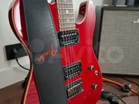 Гитарный ремень из кожи с нанесением логотипа и покраской