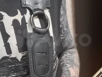 Гитарный ремень с кольцом из натуральной кожи