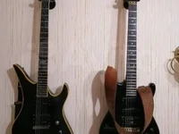 Гитарный ремень из кожи. толщиной 4 мм, с люверсами