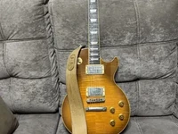 Гитарный ремень из натуральной кожи толщиной 4 мм, светло-коричневый