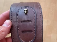 Гитарный ремень из кожи, толщиной 4 мм, с карманом для медиаторов