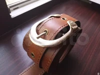 Гитарный ремень из натуральной кожи с ручным швом вощеной нитью