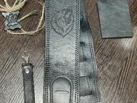 Гитарный ремень из натуральной кожи, толщиной 4 мм