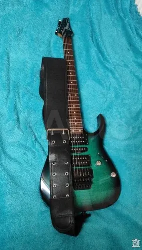 Гитарный ремень из двойной кожи со вставкой, с пряжкой для регулировки