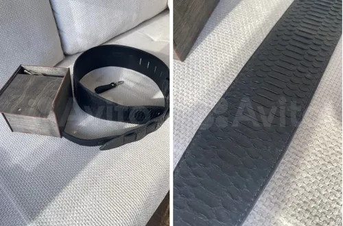 Гитарный ремень из кожи питона