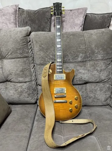 Гитарный ремень из натуральной кожи толщиной 4 мм, светло-коричневый