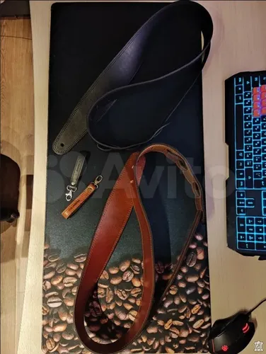 Гитарный ремень из натуральной кожи, толщина 4мм