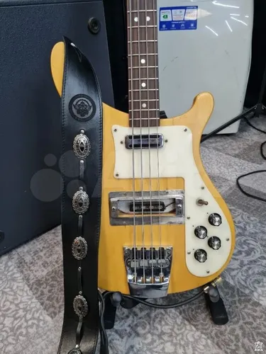 Гитарный ремень из двойной  кожи с кончо и логотипом