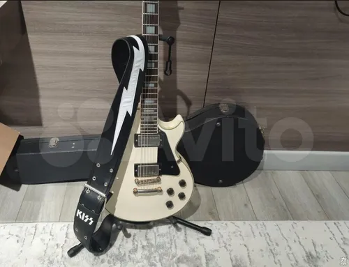 Гитарный ремень из двойной кожи в стиле Kiss Ace Frehley с пряжкой