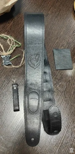 Гитарный ремень из натуральной кожи, толщиной 4 мм
